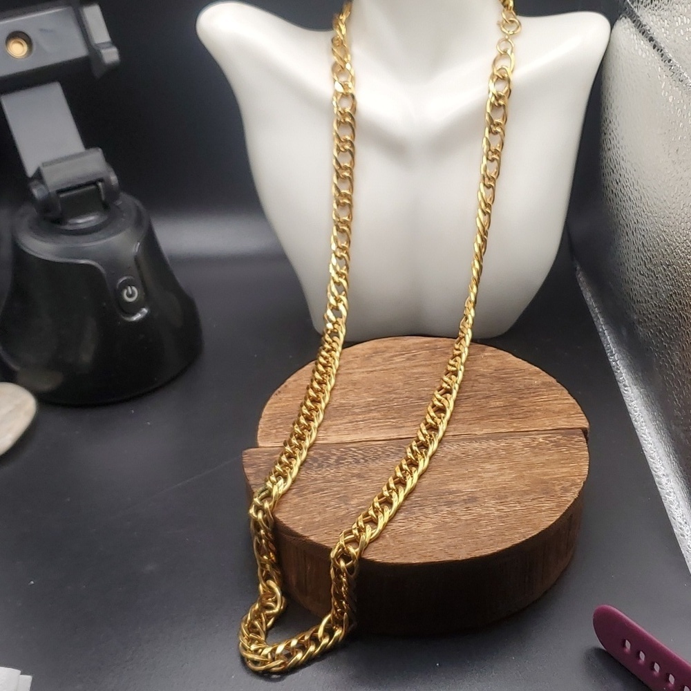 Waterfall‎ cuban link chain necklace unisex N2930